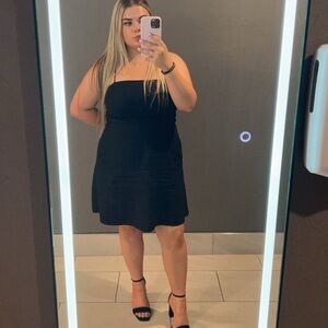 Elegant Black Strap Dress